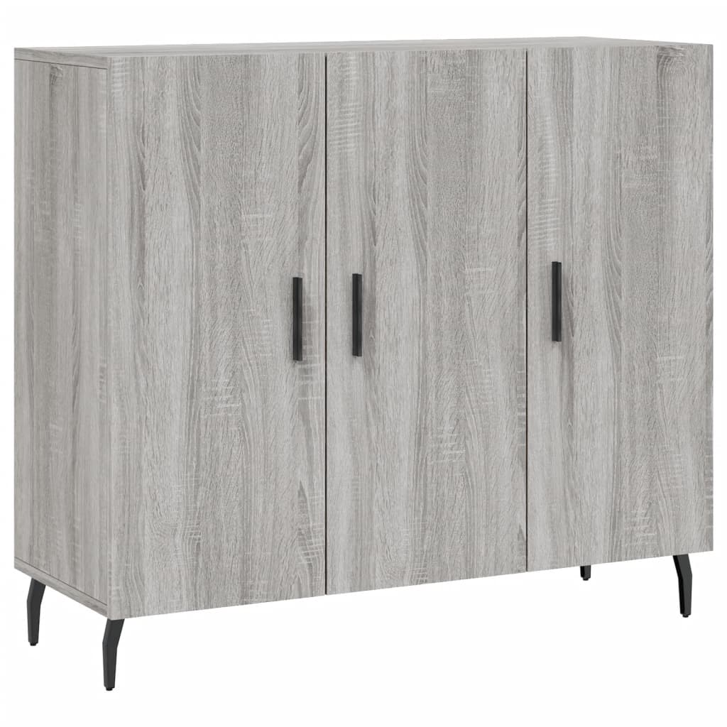 Dressoir 90x34x80 cm bewerkt hout eikenkleurig