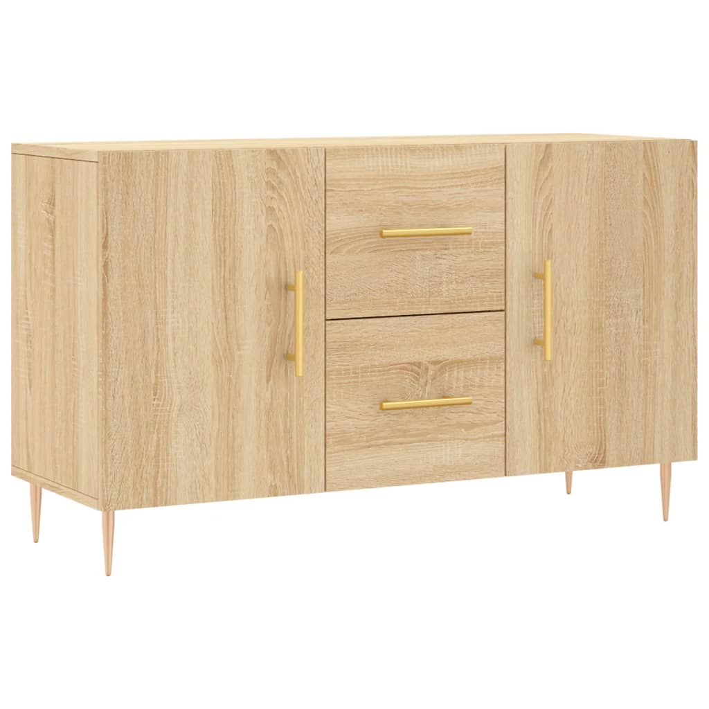 Dressoir 100x36x60 cm bewerkt hout eikenkleurig