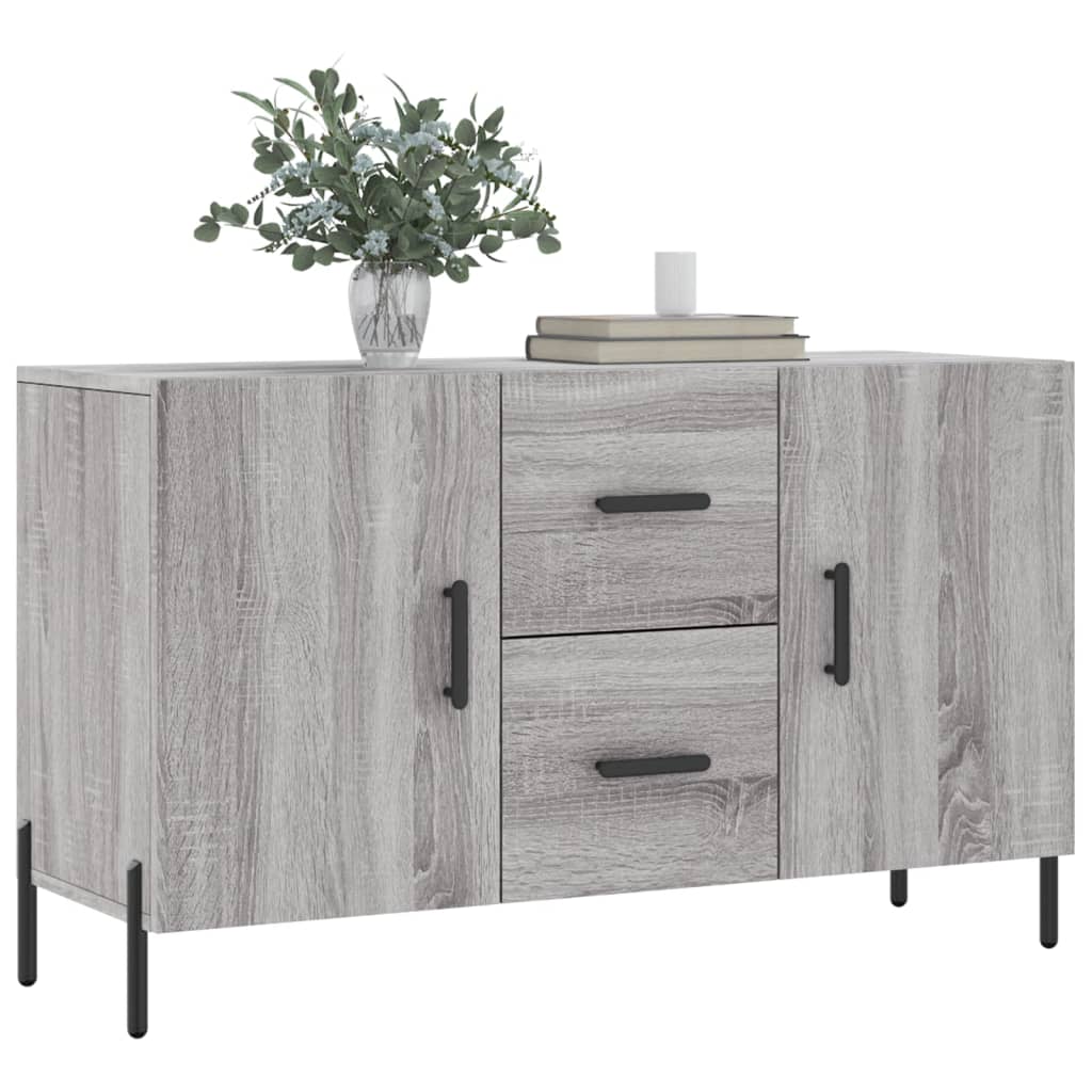 Dressoir 100x36x60 cm bewerkt hout betongrijs