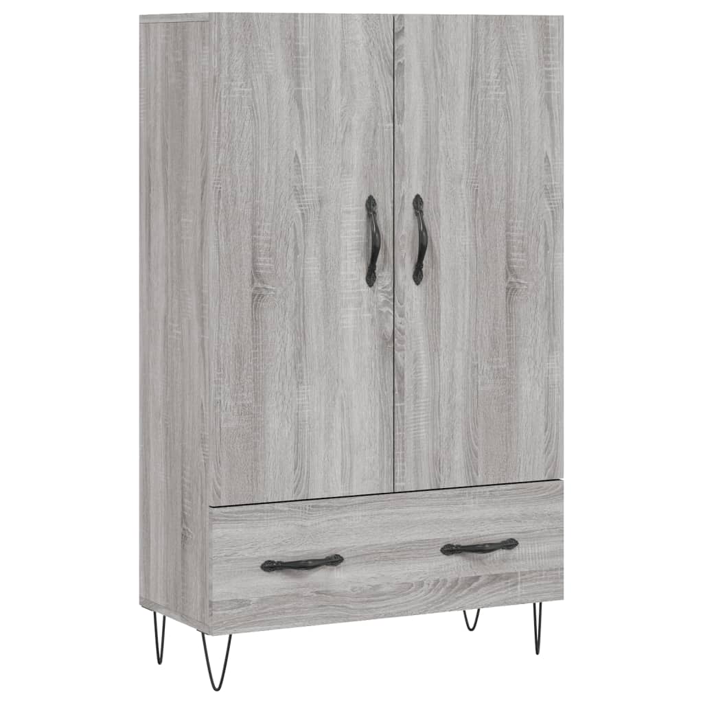 Hoge kast 69,5x31x115 cm bewerkt hout eikenkleurig