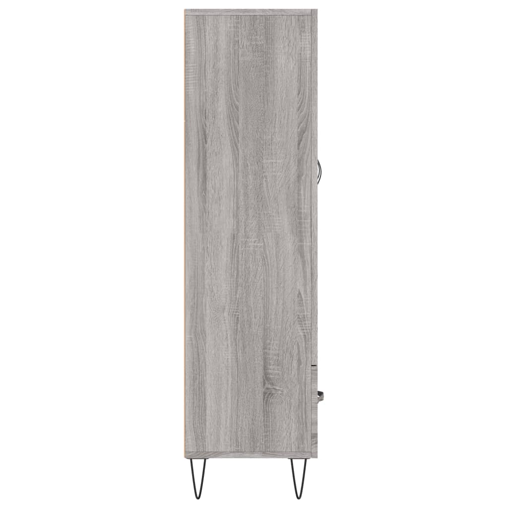 Hoge kast 69,5x31x115 cm bewerkt hout eikenkleurig