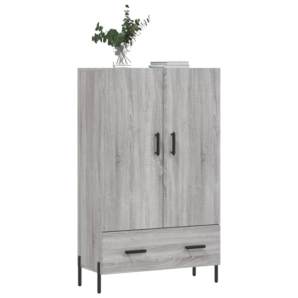 Hoge kast 69,5x31x115 cm bewerkt hout eikenkleurig