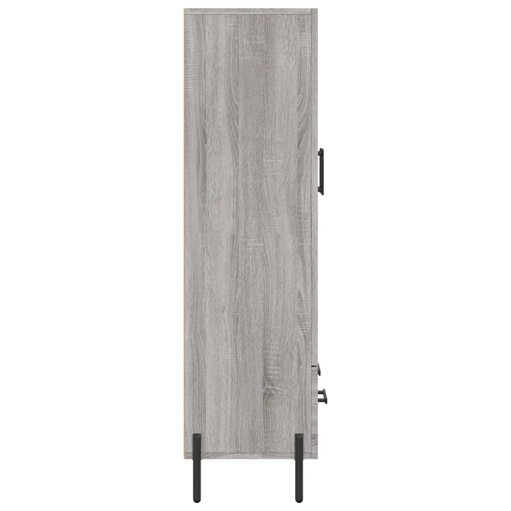 Hoge kast 69,5x31x115 cm bewerkt hout eikenkleurig