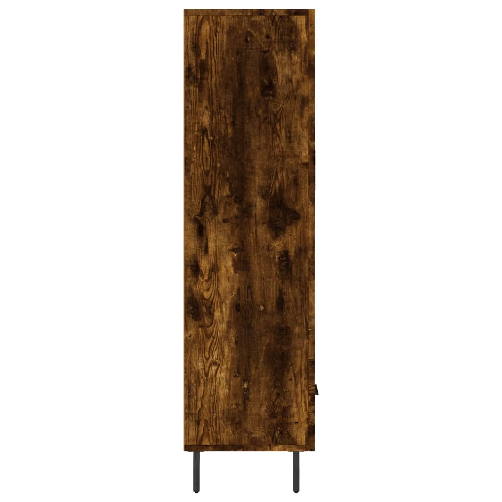 Hoge kast 69,5x31x115 cm bewerkt hout eikenkleurig