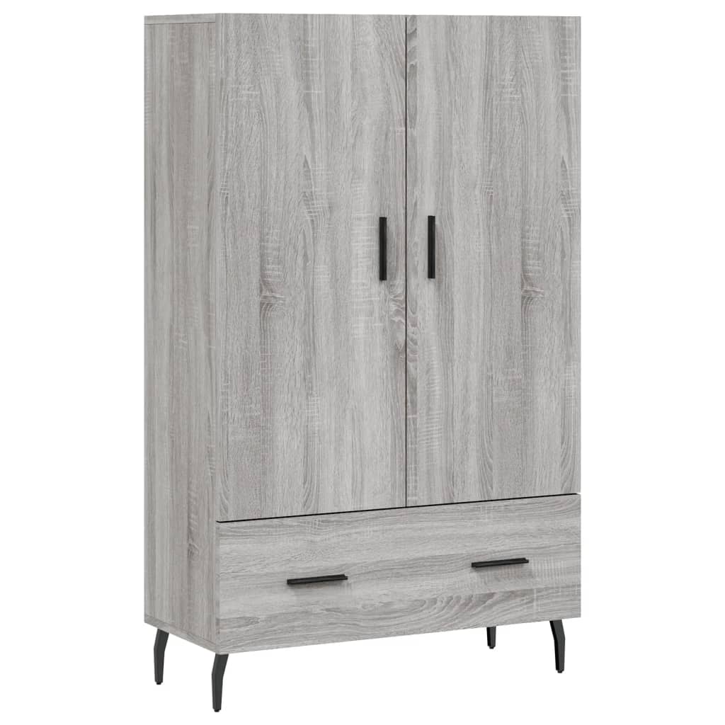 Hoge kast 69,5x31x115 cm bewerkt hout eikenkleurig