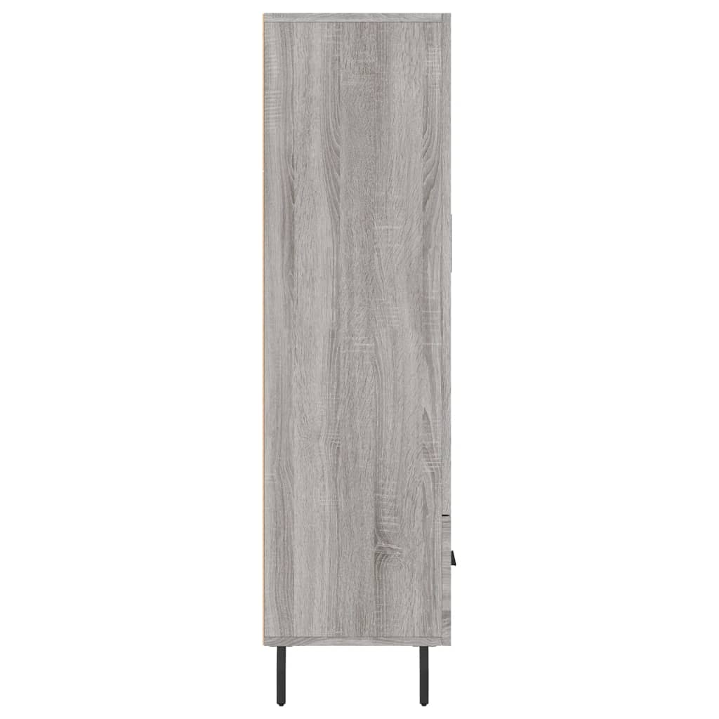 Hoge kast 69,5x31x115 cm bewerkt hout eikenkleurig