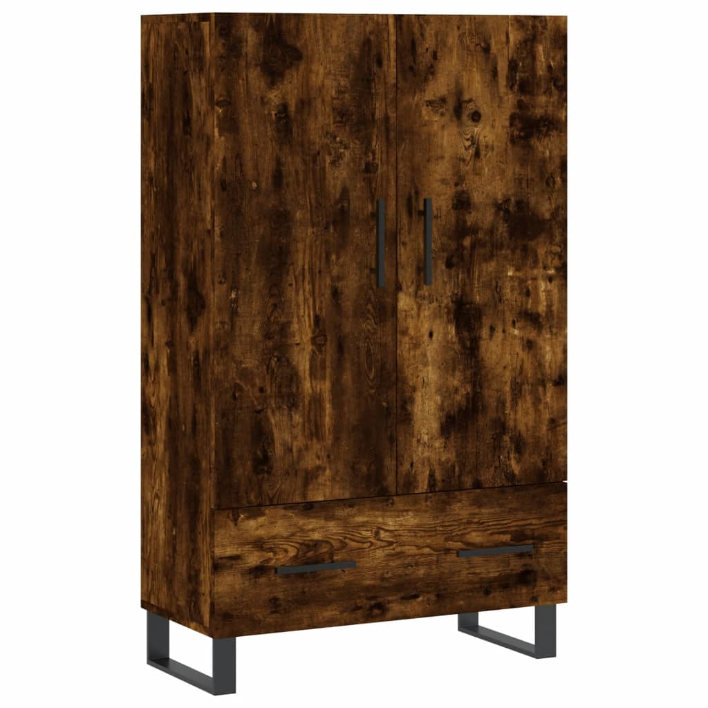 Hoge kast 69,5x31x115 cm bewerkt hout eikenkleurig