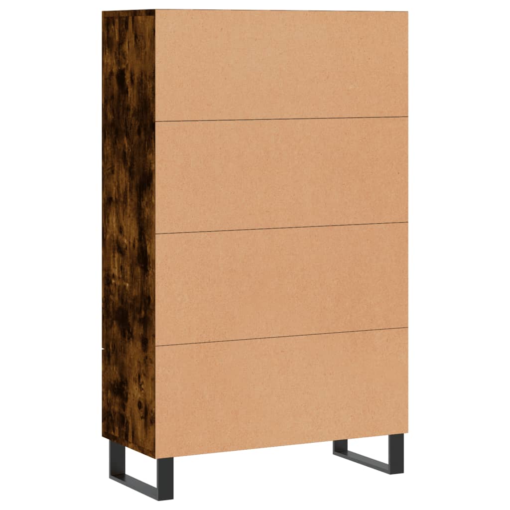 Hoge kast 69,5x31x115 cm bewerkt hout eikenkleurig