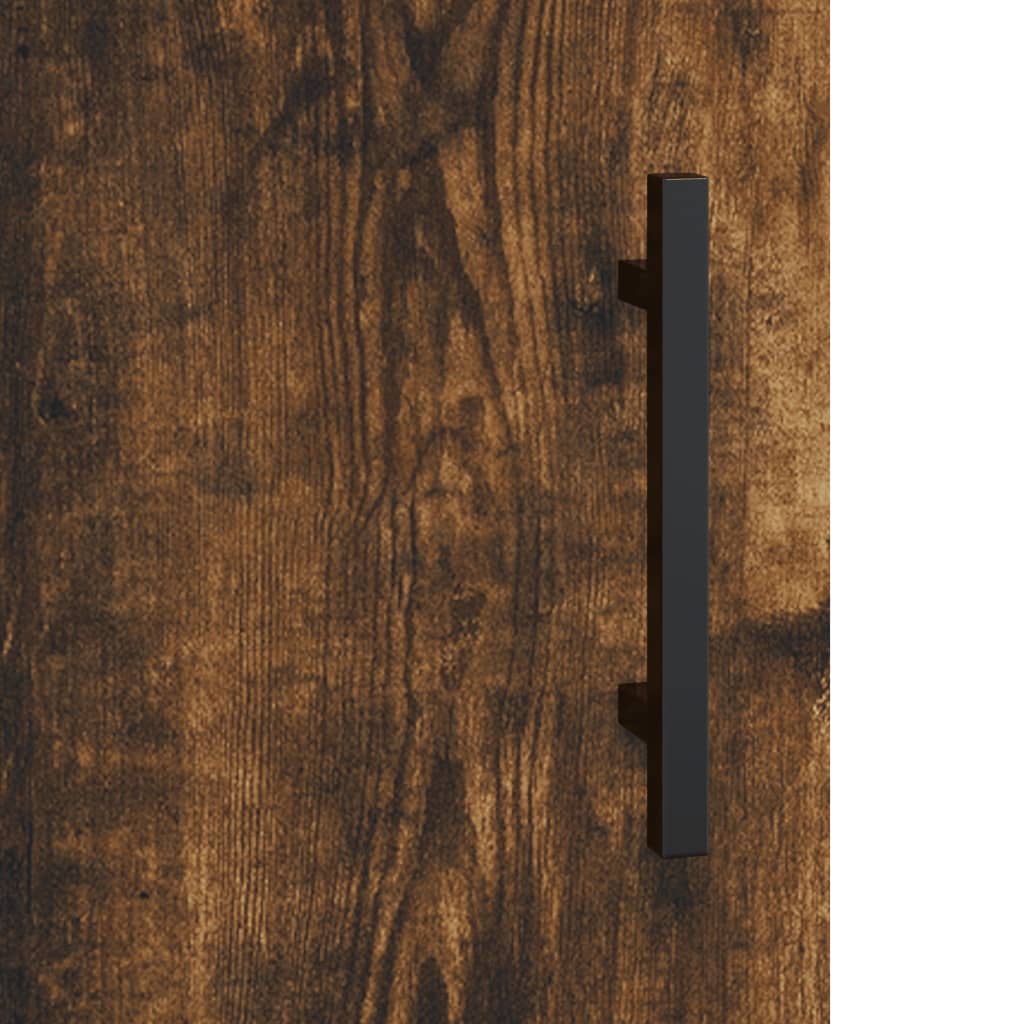 Hoge kast 69,5x31x115 cm bewerkt hout eikenkleurig