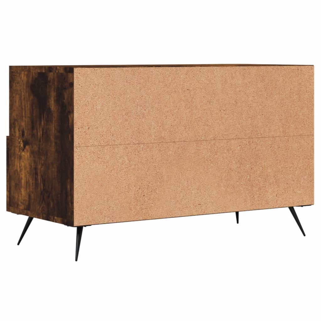 Tv-meubel 80x36x50 cm bewerkt hout eikenkleurig