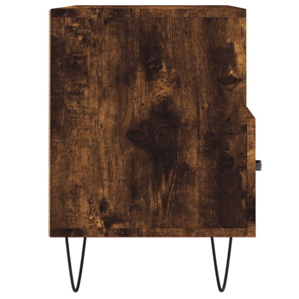 Tv-meubel 80x36x50 cm bewerkt hout bruin eikenkleur