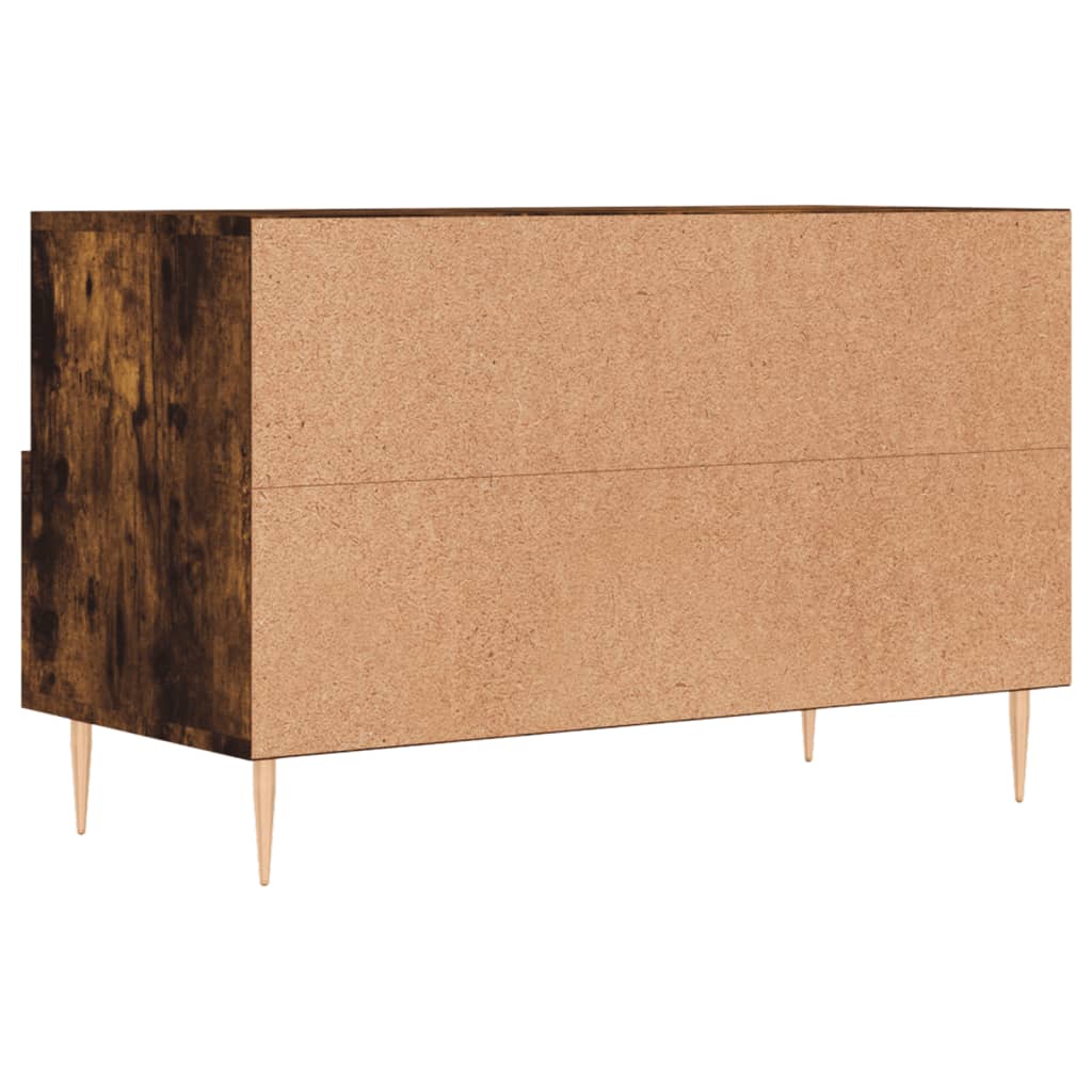 Tv-meubel 80x36x50 cm bewerkt hout bruin eikenkleur