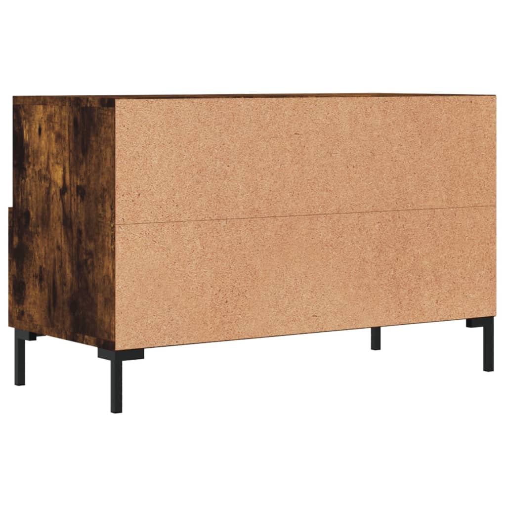 Tv-meubel 80x36x50 cm bewerkt hout eikenkleurig