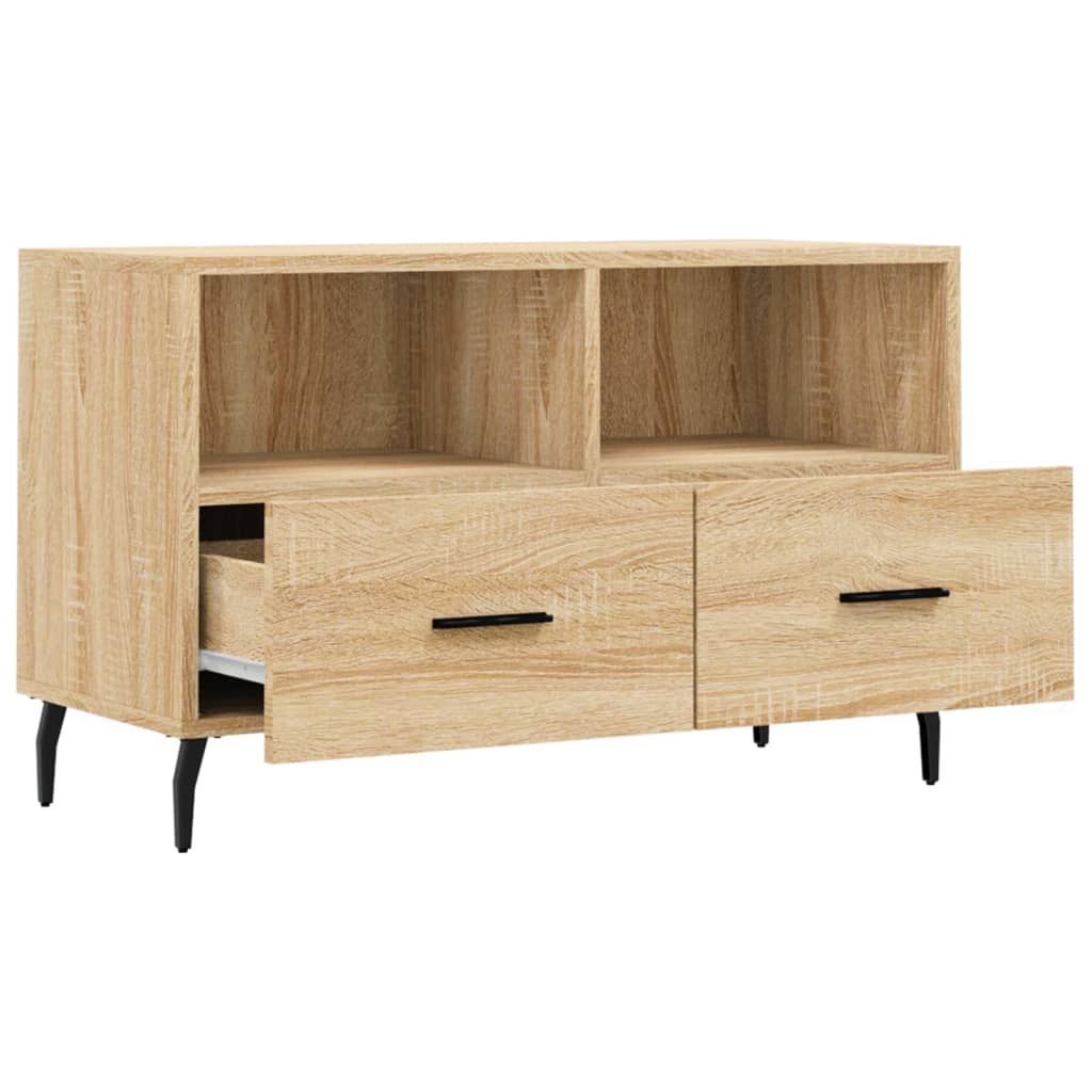 Tv-meubel 80x36x50 cm bewerkt hout