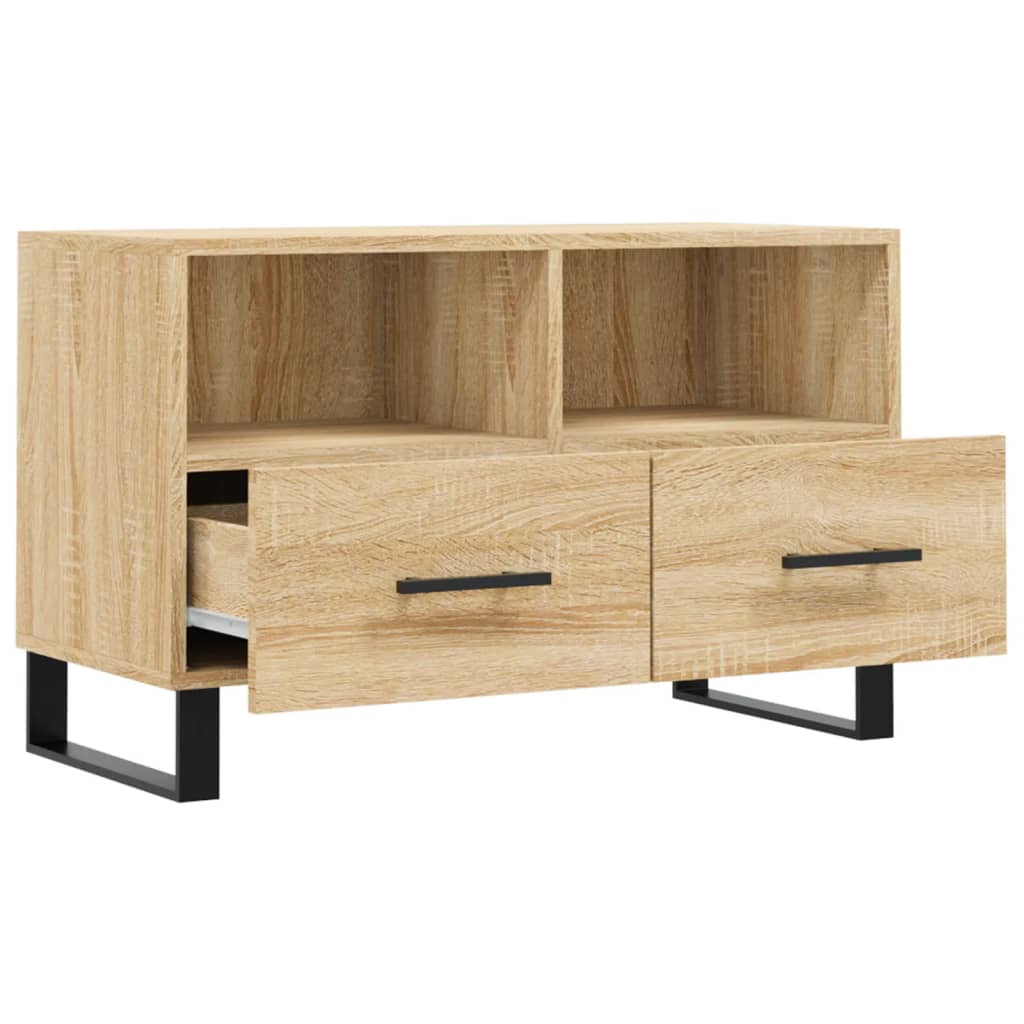 Tv-meubel 80x36x50 cm bewerkt hout