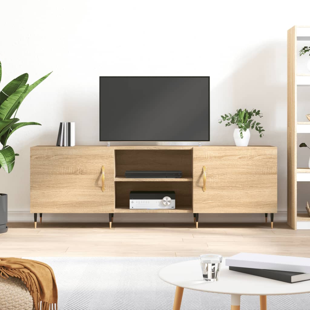 Tv-meubel 150x30x50 cm bewerkt hout