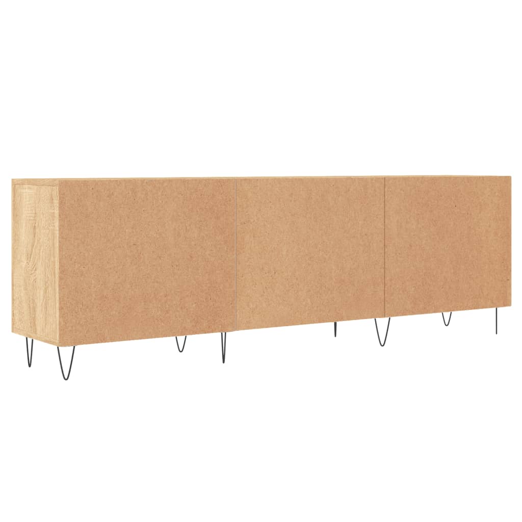 Tv-meubel 150x30x50 cm bewerkt hout zwart