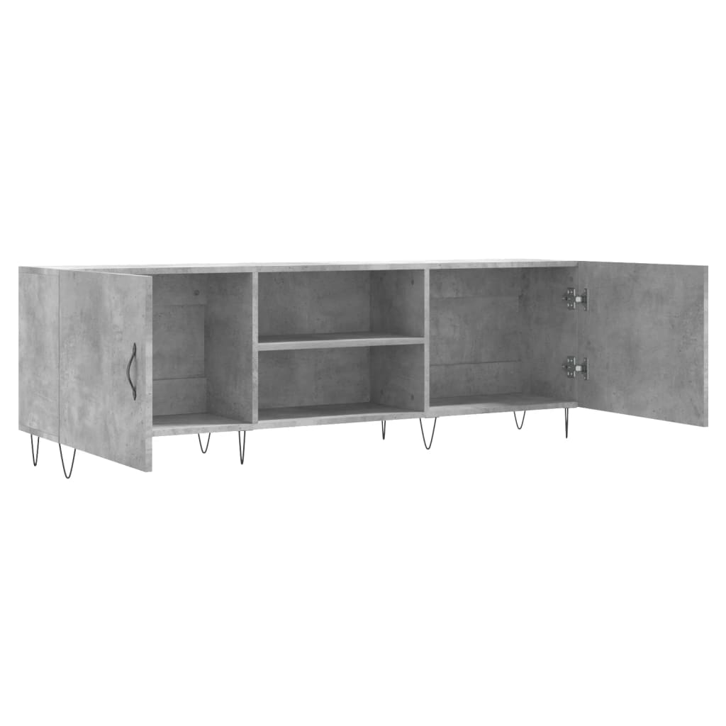 Tv-meubel 150x30x50 cm bewerkt hout zwart