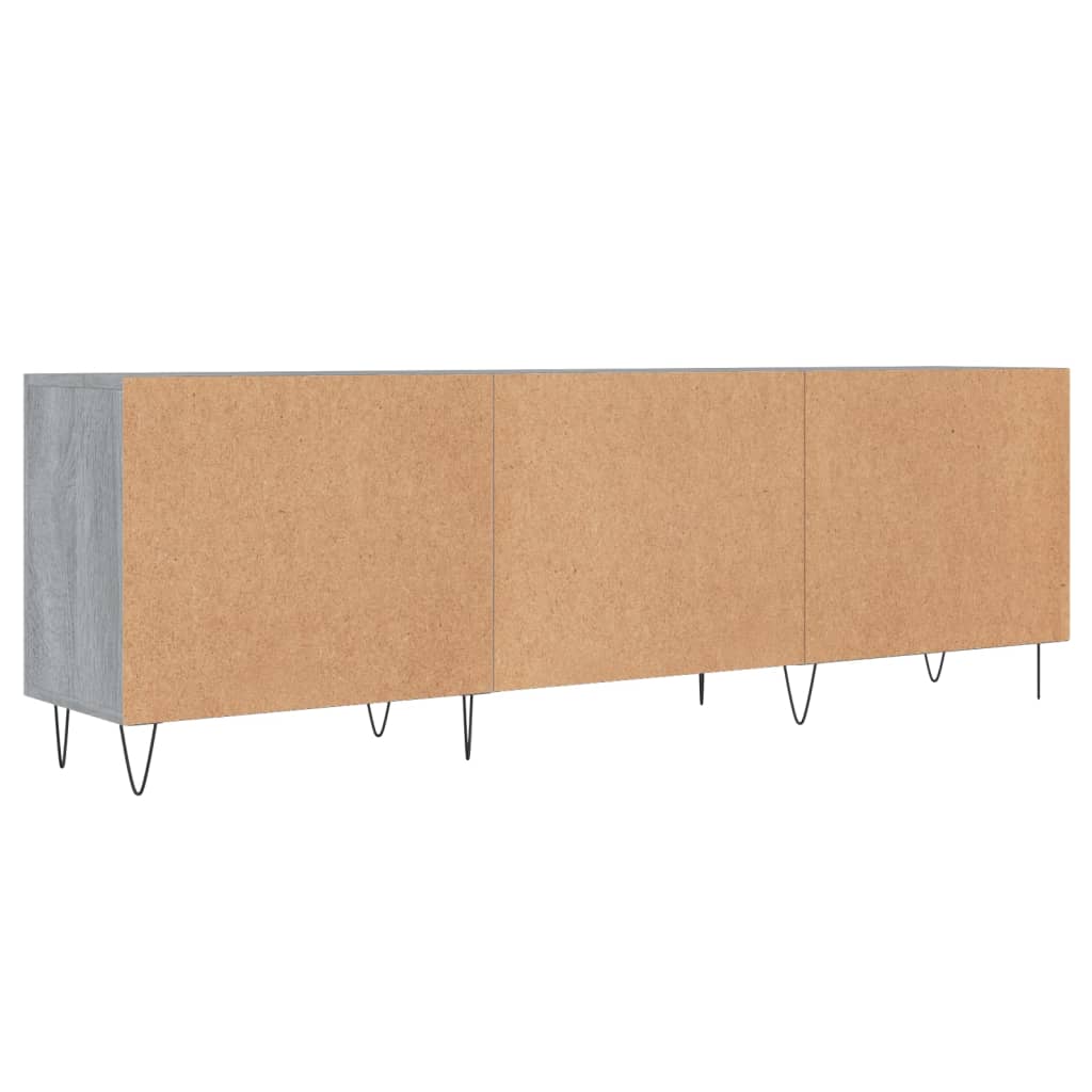 Tv-meubel 150x30x50 cm bewerkt hout zwart