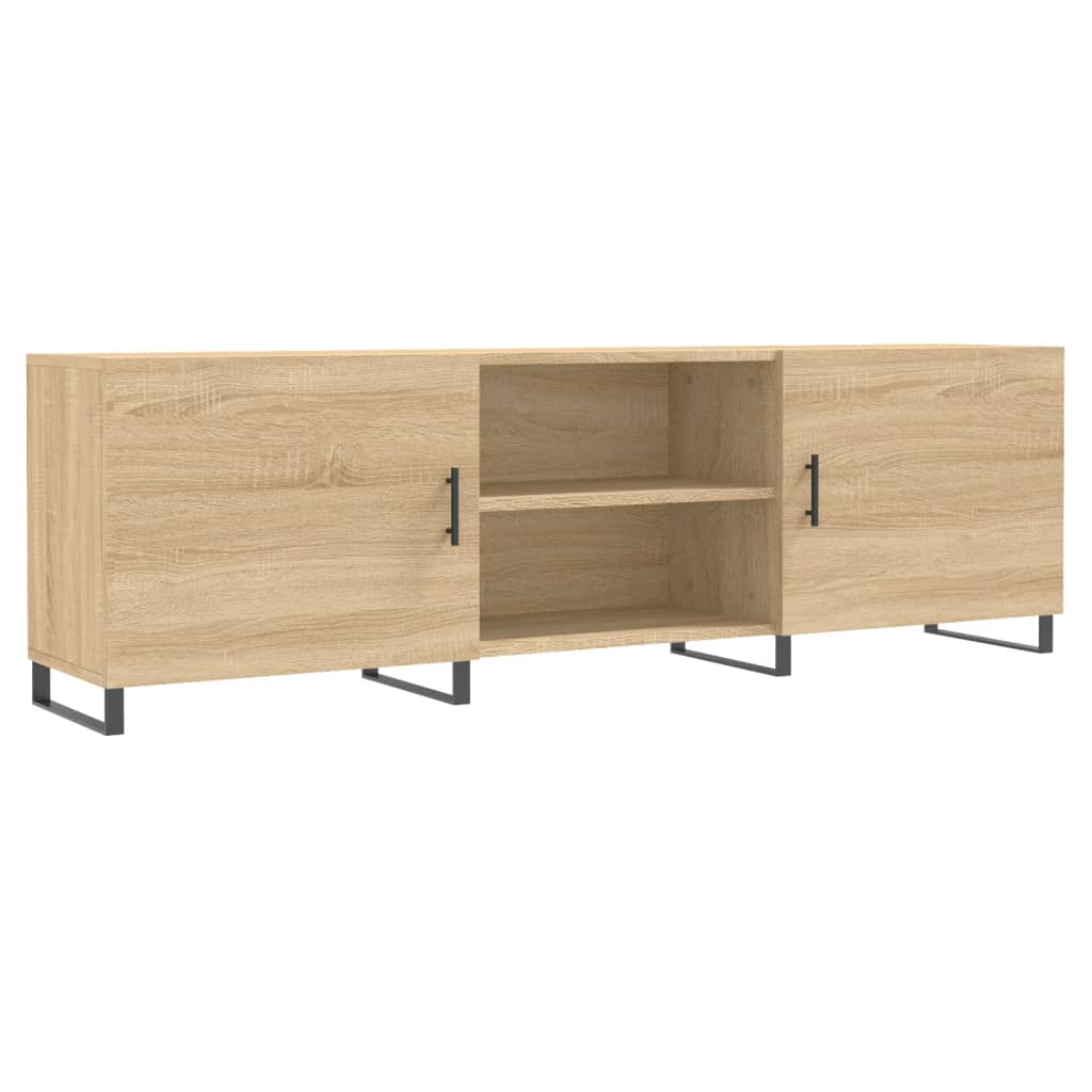 Tv-meubel 150x30x50 cm bewerkt hout bruin eikenkleur