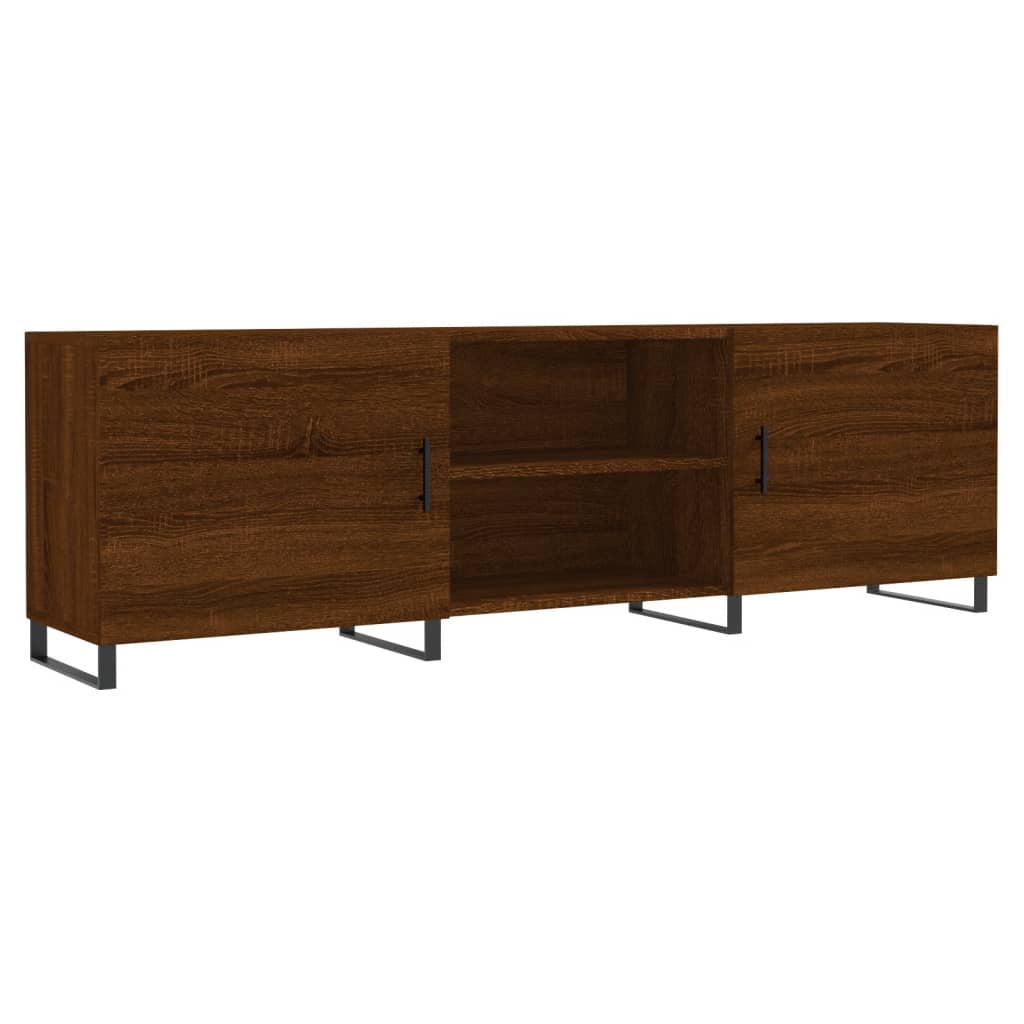 Tv-meubel 150x30x50 cm bewerkt hout bruin eikenkleur