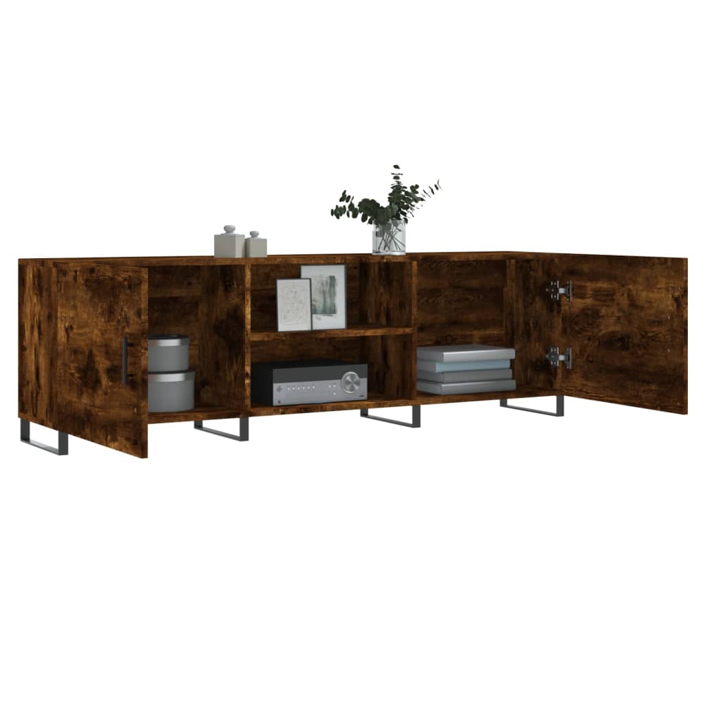 Tv-meubel 150x30x50 cm bewerkt hout bruin eikenkleur