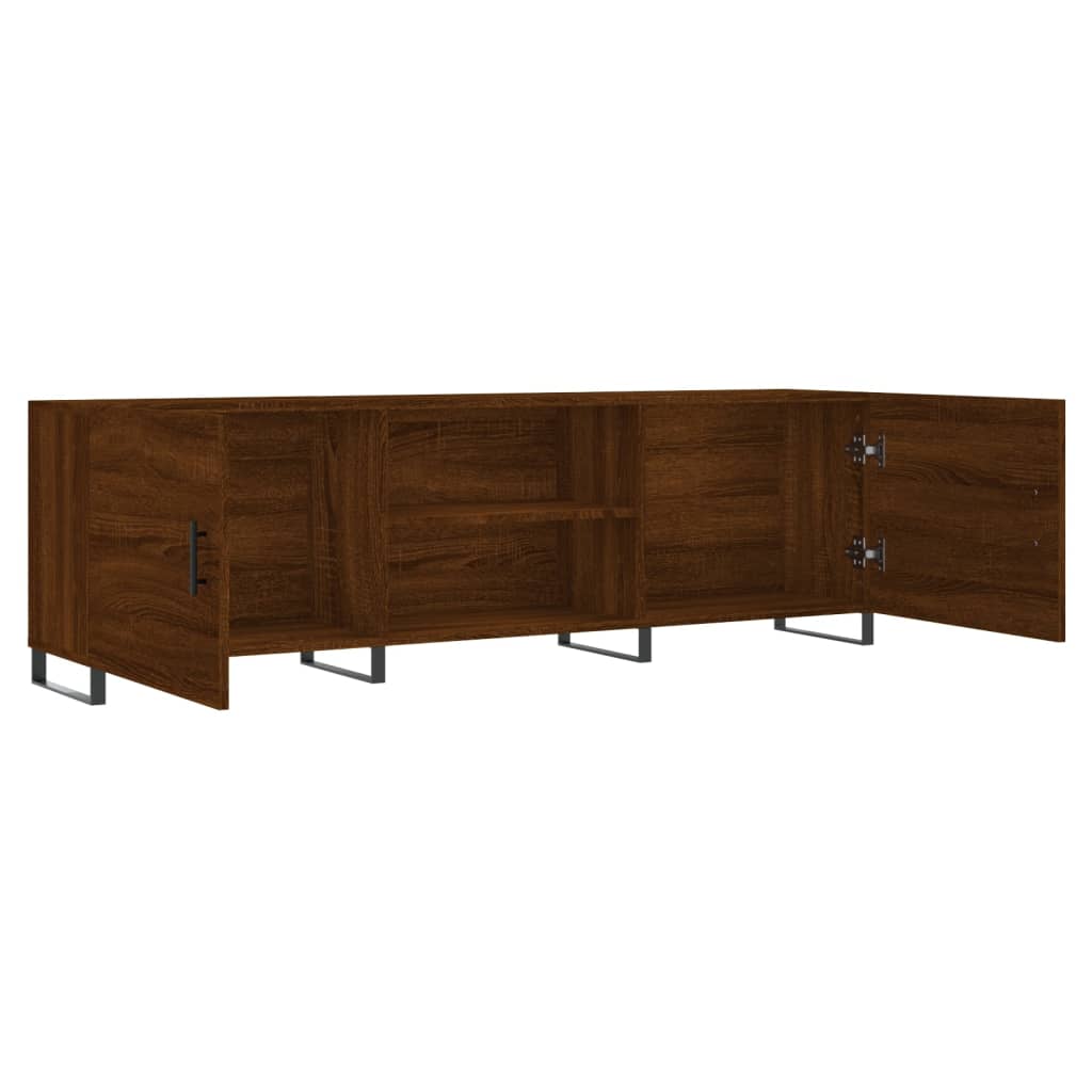 Tv-meubel 150x30x50 cm bewerkt hout bruin eikenkleur