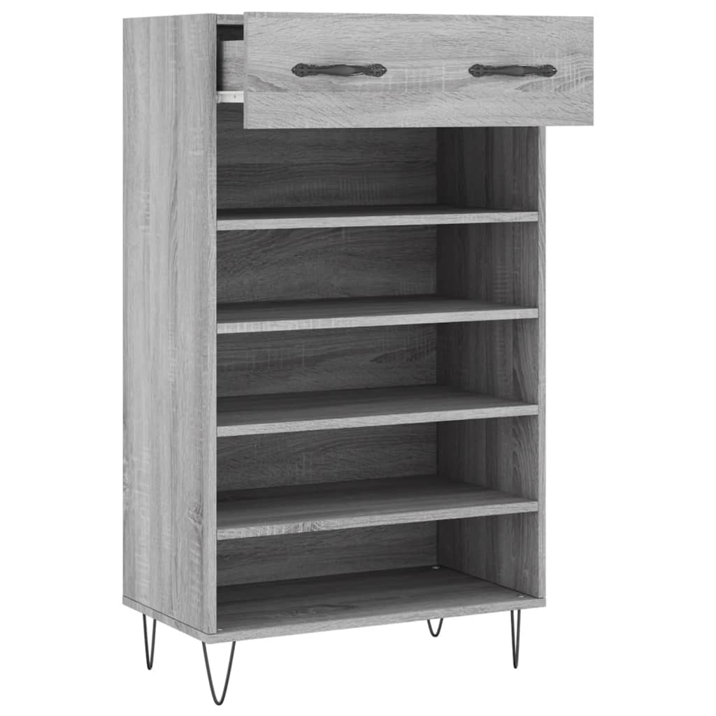 Schoenenkast 60x35x105 cm bewerkt hout eikenkleurig