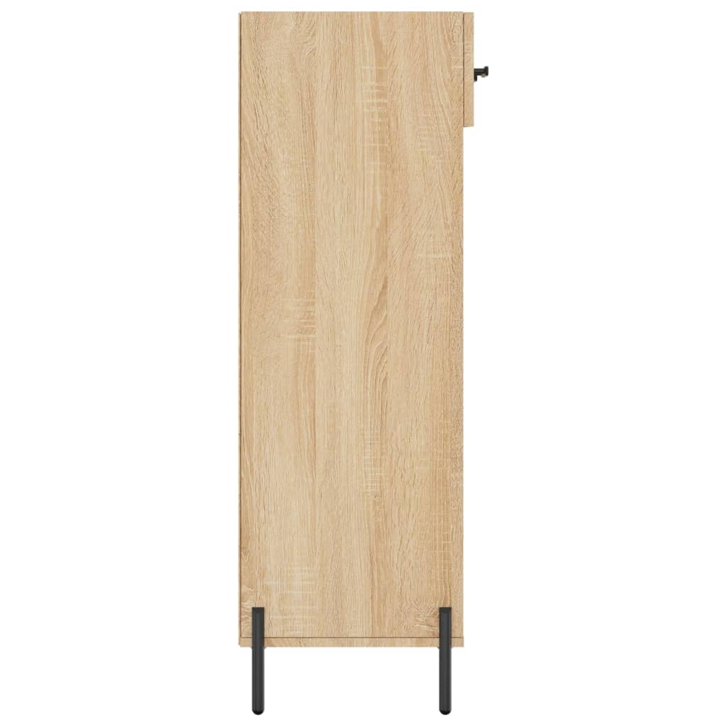 Schoenenkast 60x35x105 cm bewerkt hout bruin eikenkleur