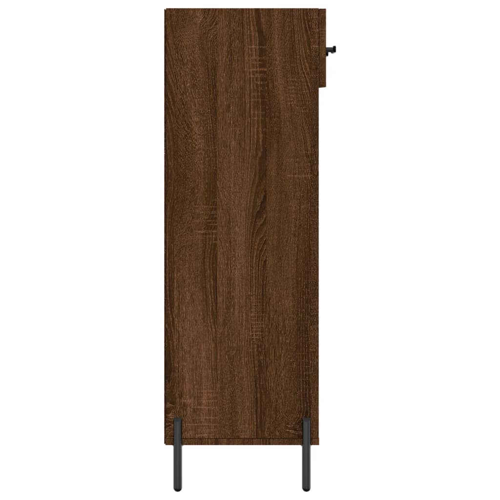 Schoenenkast 60x35x105 cm bewerkt hout bruin eikenkleur