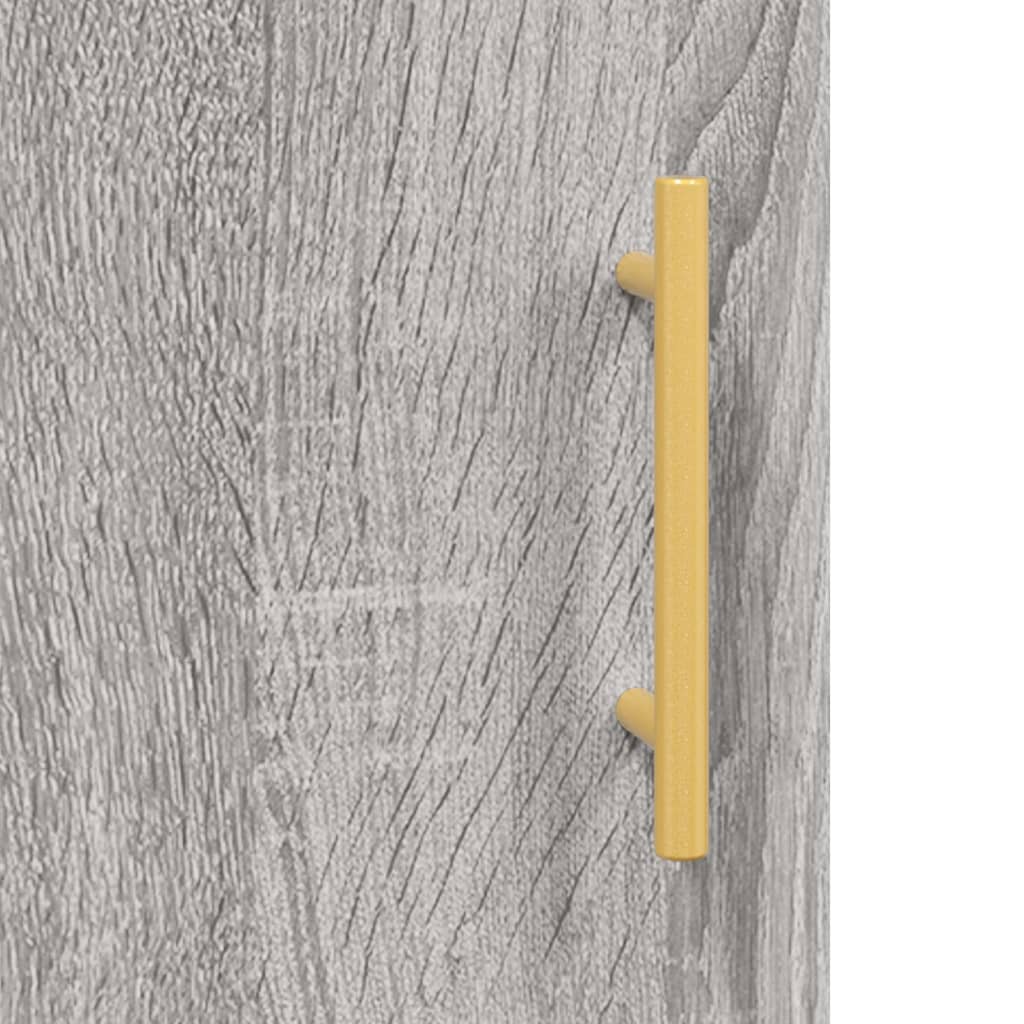 Hoge kast 69,5x31x115 cm bewerkt hout eikenkleurig