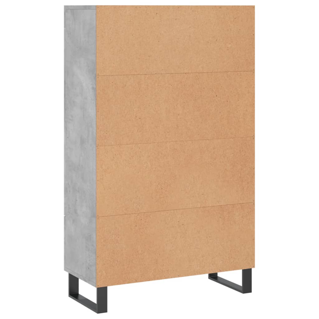 Hoge kast 69,5x31x115 cm bewerkt hout bruin eikenkleur