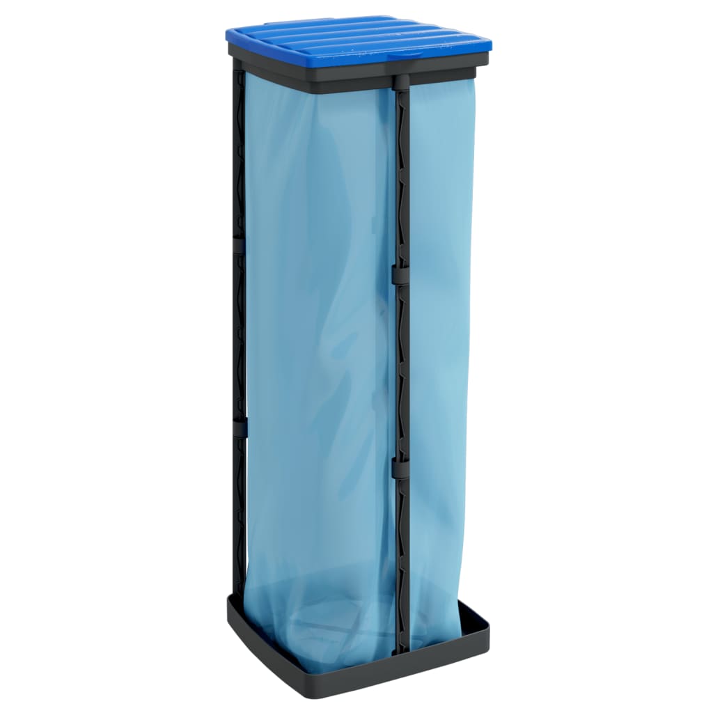 Vuilniszakhouders 2 st 60 L PP zwart en blauw