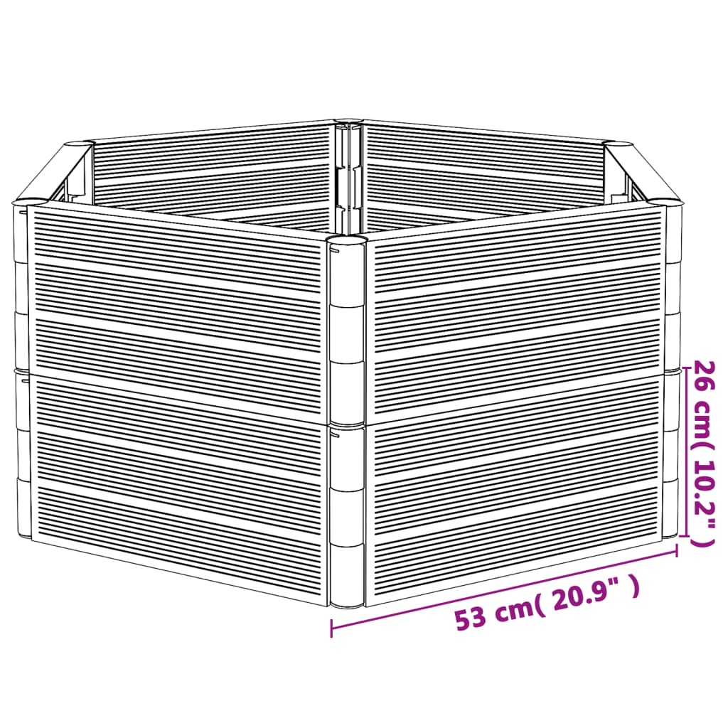 Plantenbakken 2 st PP antracietkleurig