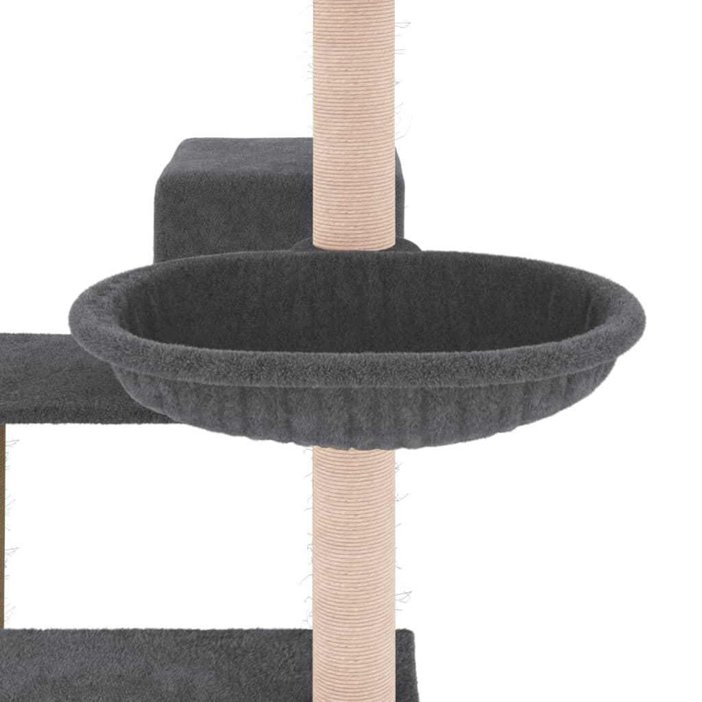 Kattenmeubel met sisal krabpalen 82,5 cm crèmekleurig