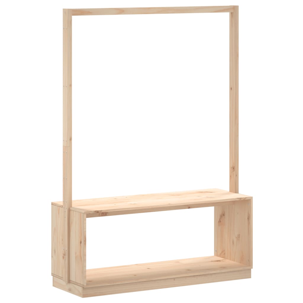 Kledingrek schoenenkast 113x40x157,5 cm grenenhout honingbruin