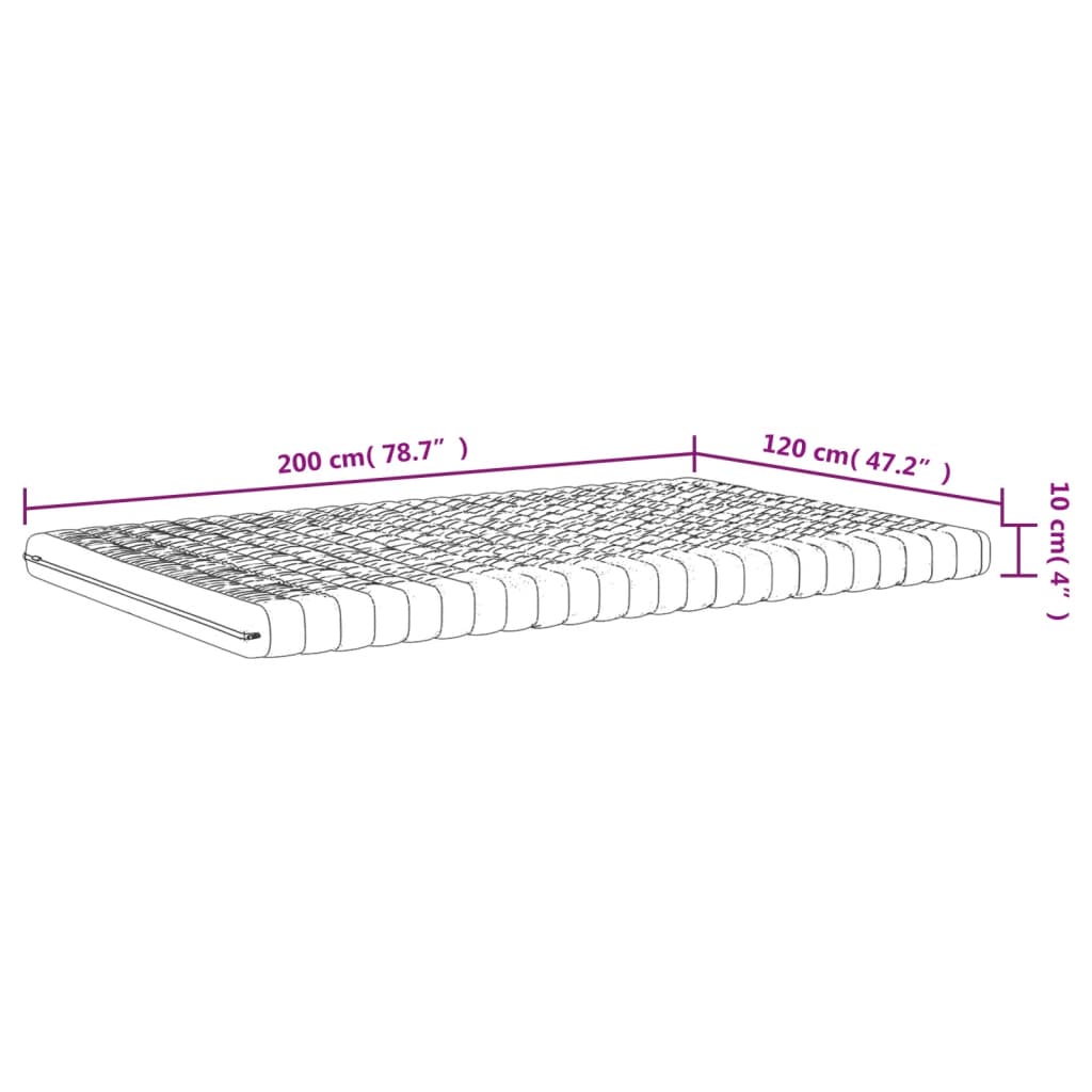 Schuimmatras 7 zones hardheid 20 ILD 160x200 cm wit