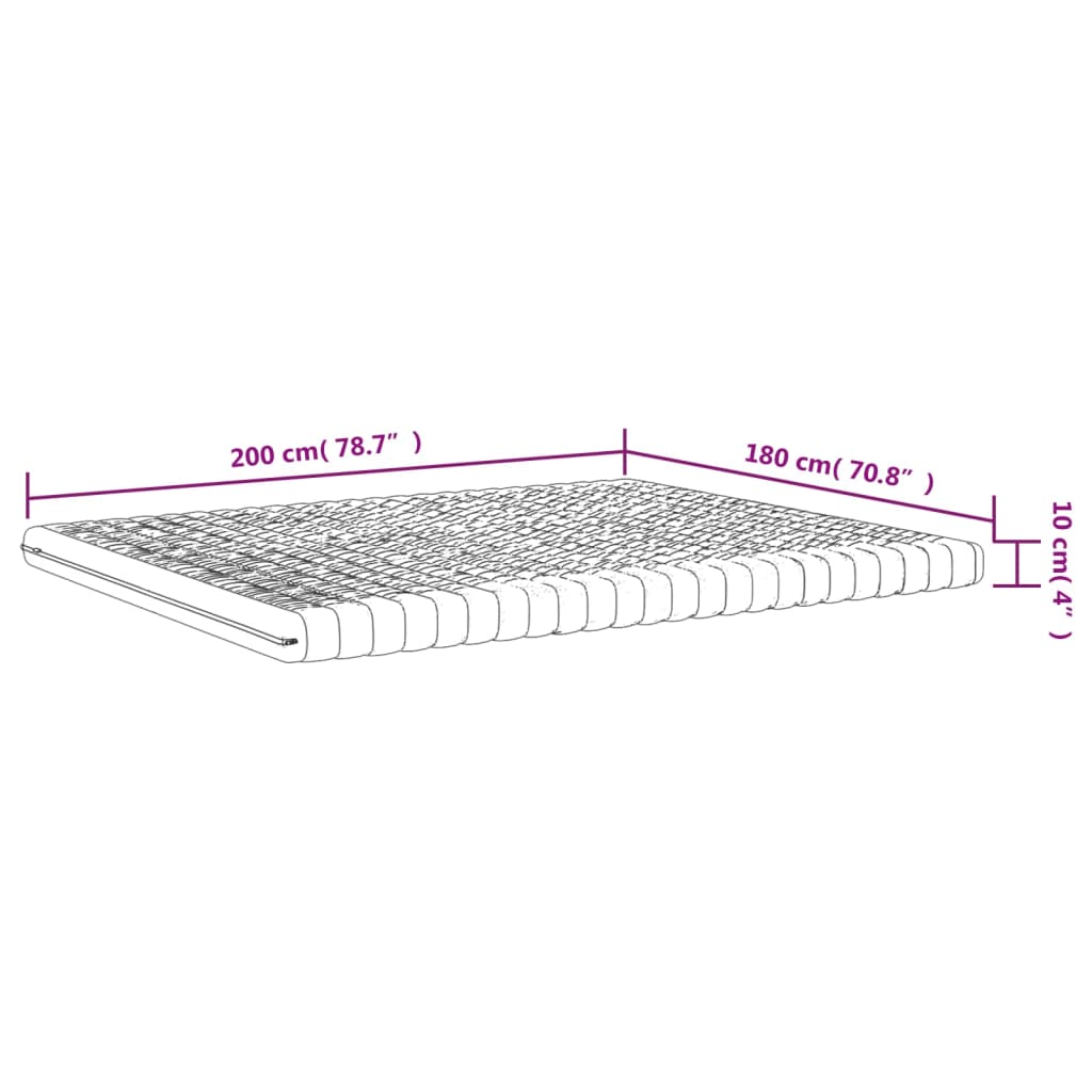 Schuimmatras 7 zones hardheid 20 ILD 160x200 cm wit