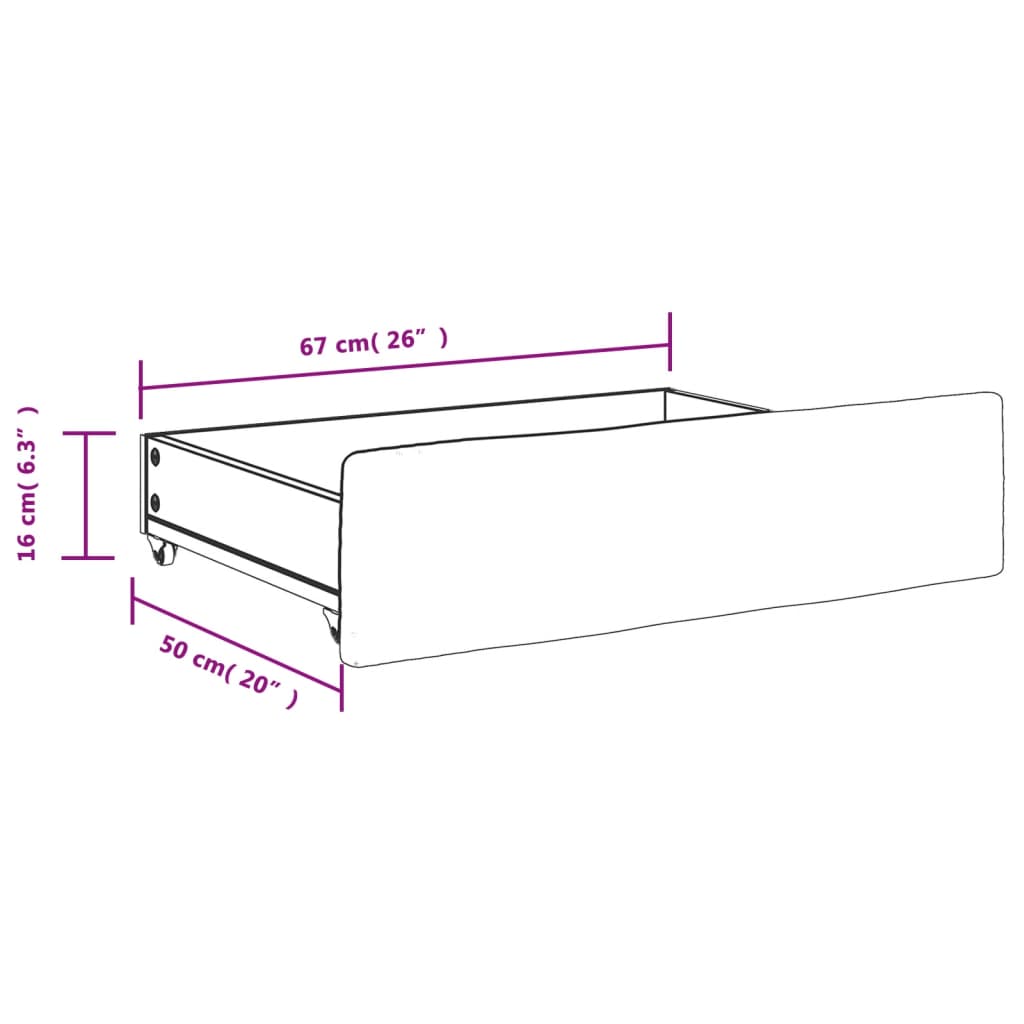 Opberglades bed 2 st bewerkt hout en fluweel