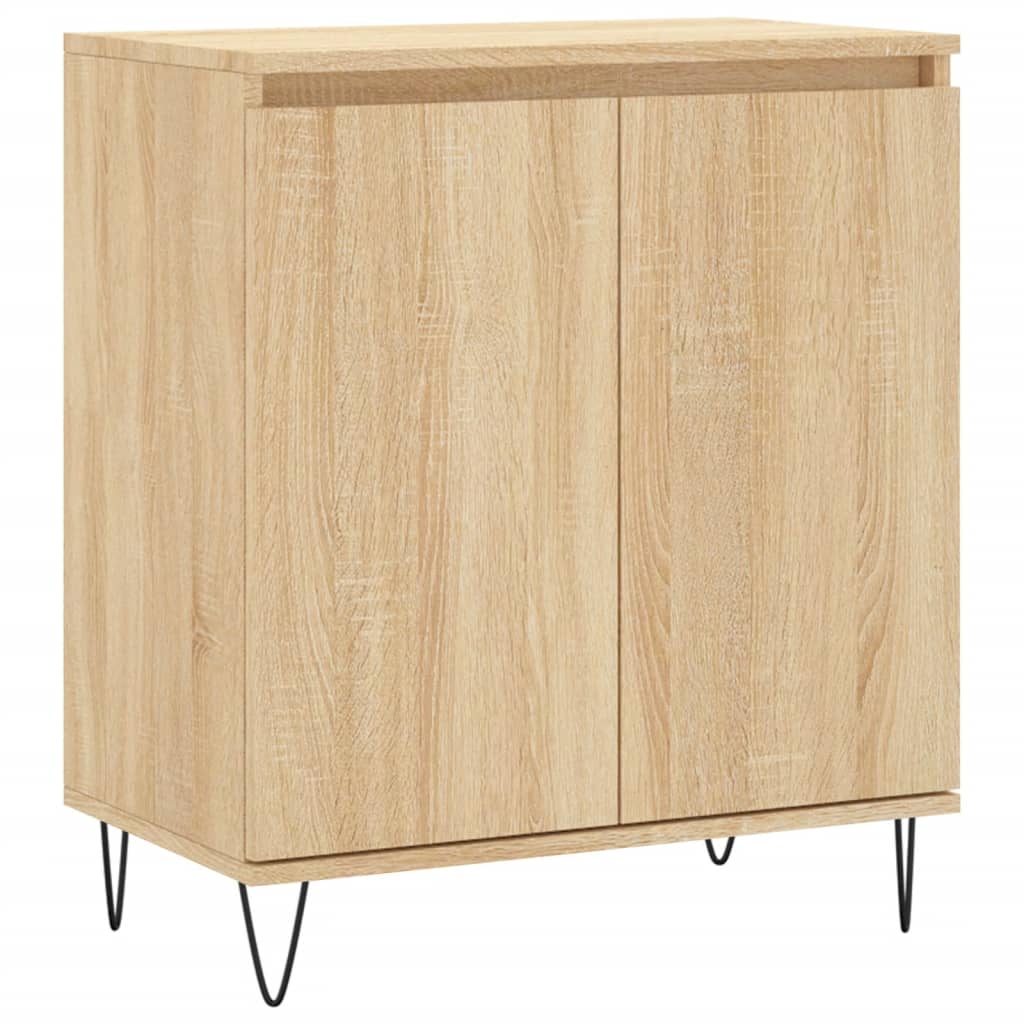 Dressoir 60x35x70 cm bewerkt hout bruin eikenkleur