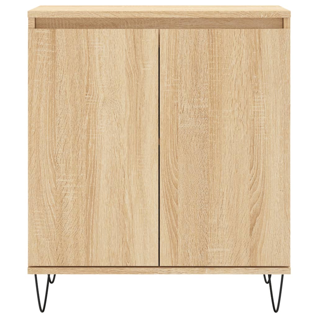 Dressoir 60x35x70 cm bewerkt hout bruin eikenkleur