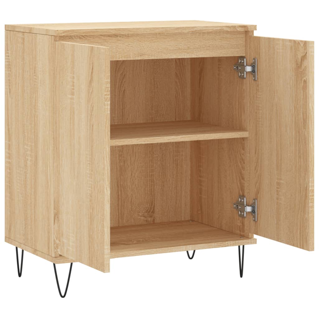 Dressoir 60x35x70 cm bewerkt hout bruin eikenkleur