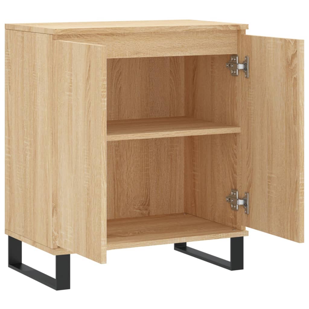 Dressoir 60x35x70 cm bewerkt hout eikenkleurig