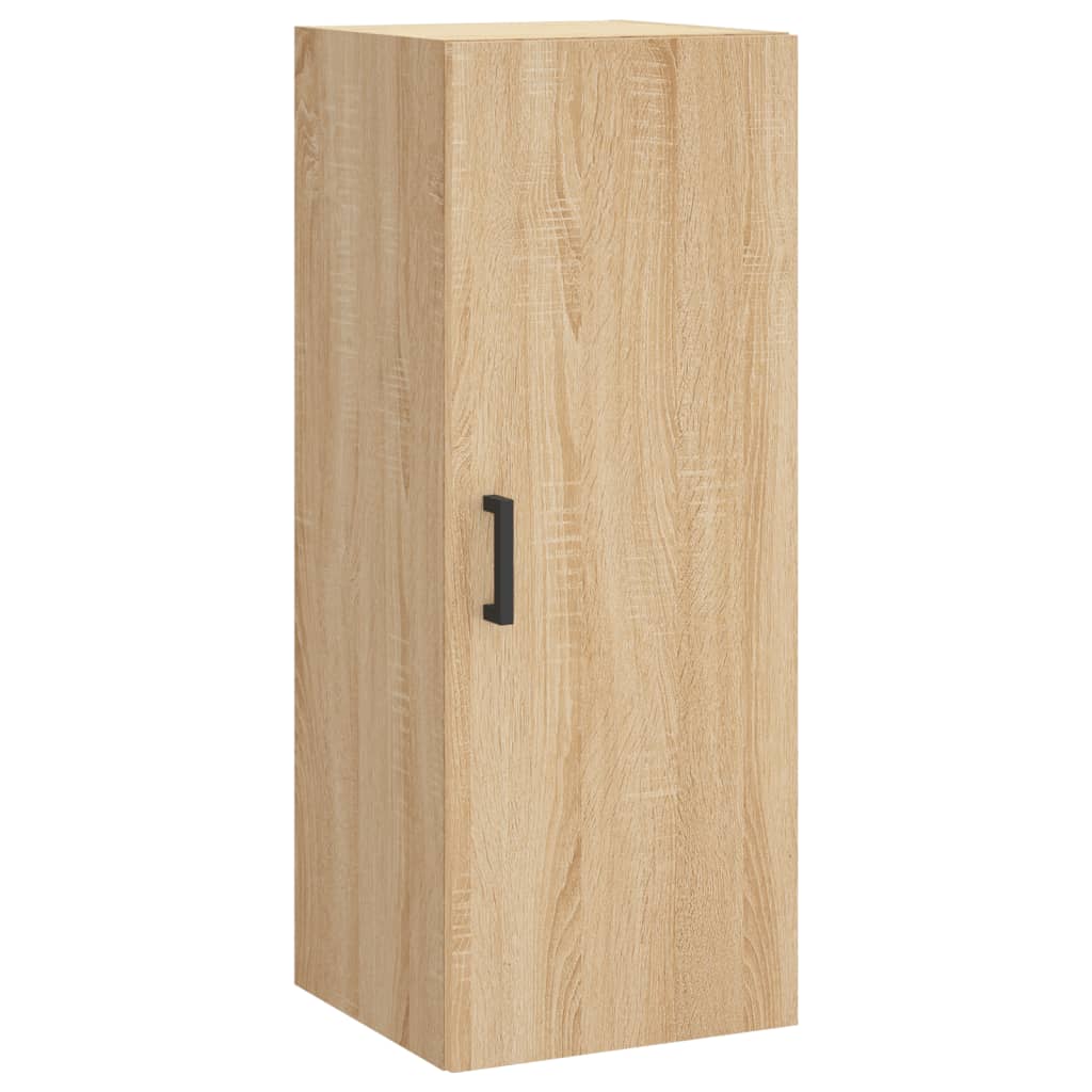 Wandkast 34,5x34x90 cm bewerkt hout oud houtkleur