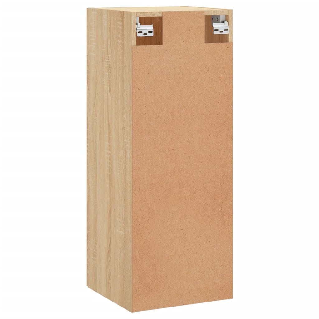 Wandkast 34,5x34x90 cm bewerkt hout oud houtkleur