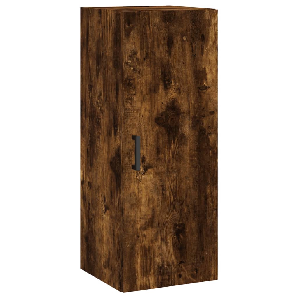 Wandkast 34,5x34x90 cm bewerkt hout oud houtkleur