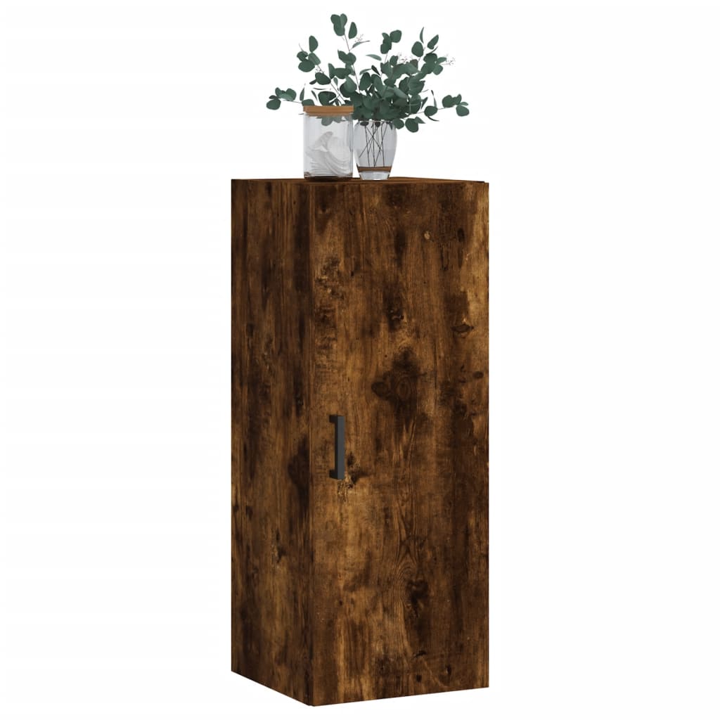 Wandkast 34,5x34x90 cm bewerkt hout oud houtkleur