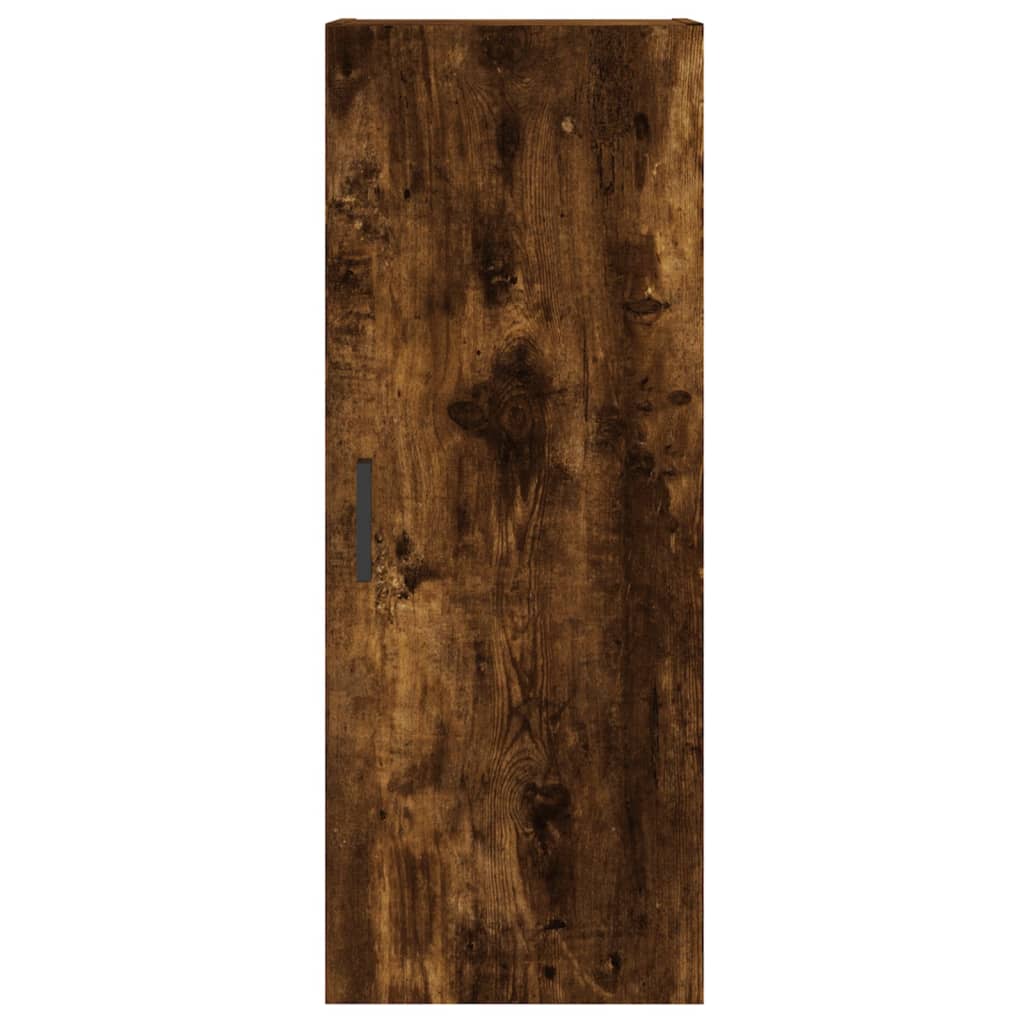 Wandkast 34,5x34x90 cm bewerkt hout oud houtkleur