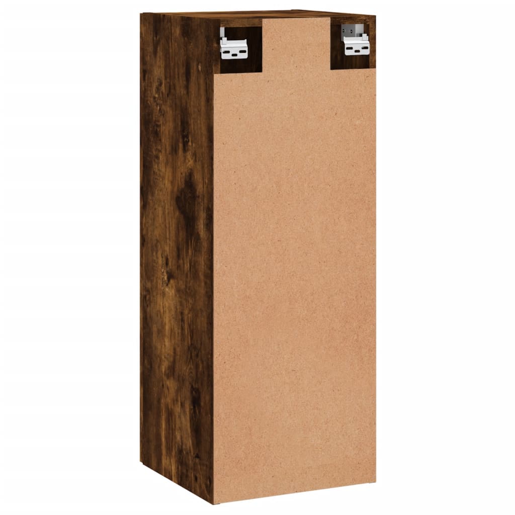 Wandkast 34,5x34x90 cm bewerkt hout oud houtkleur