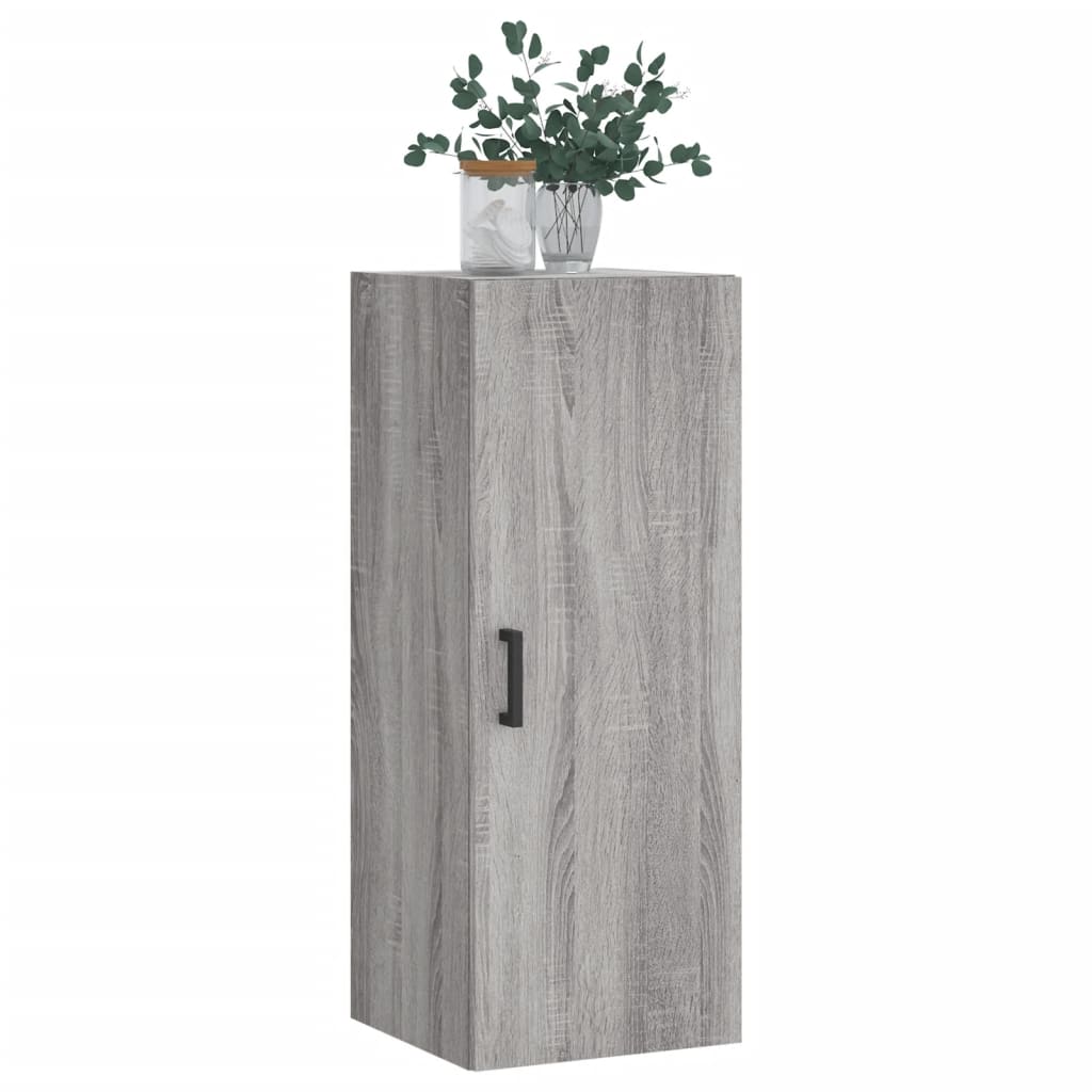 Wandkast 34,5x34x90 cm bewerkt hout oud houtkleur